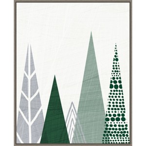 Amanti Art Geometric Forest III Green Gray by Michael Mullan Canvas Wall Art Print Framed 23-in. x 28-in. - 1 of 4