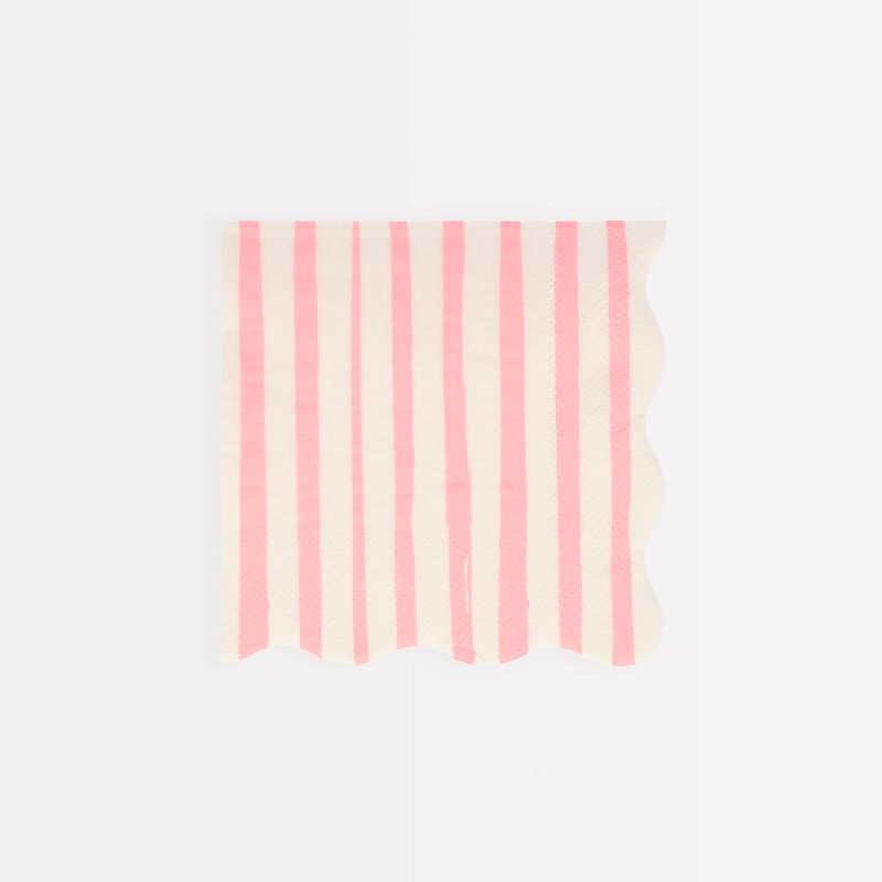 Meri Meri Pink Stripe Small Napkins (Pack of 16), 1 of 4