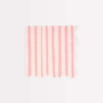 Meri Meri Pink Stripe Small Napkins (Pack of 16)