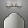 Sunset Lighting Abbot 2-Light Vanity 100W Frosted Opal Glass, Bright Satin Nickel Finish - 3 of 4