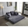 TIRAMISUBEST 77 Inch Convertible Corduroy Sleeper Sofa Bed 4 in 1 King Size Floor Mattress Memory Foam No Assembly - 3 of 4