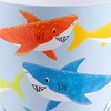 Allure Home Colorful Sharks Kids' Wastebasket - image 2 of 4