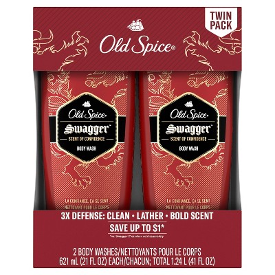 Old Spice Swagger Scent of Confidence Men's Body Wash Twin Pack - 21oz/2pk
