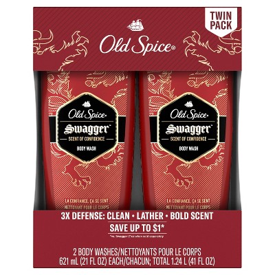 Old Spice Swagger Scent of Confidence Men's Body Wash Twin Pack - 21oz/2pk