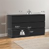 CIPACHO Modern BLACK 6 Drawer Double Dresser Roomy Storage Chest Great for Bedroom Closet Living Room - 2 of 4