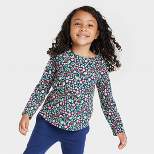 Toddler Girls' Long Sleeve Floral Shirt - Cat & Jack™ Green