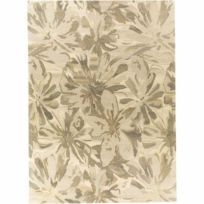 Hauteloom Ilfeld Athena Beige Floral Wool Rug