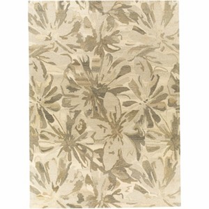 Hauteloom Ilfeld Athena Beige Floral Wool Rug - 1 of 4