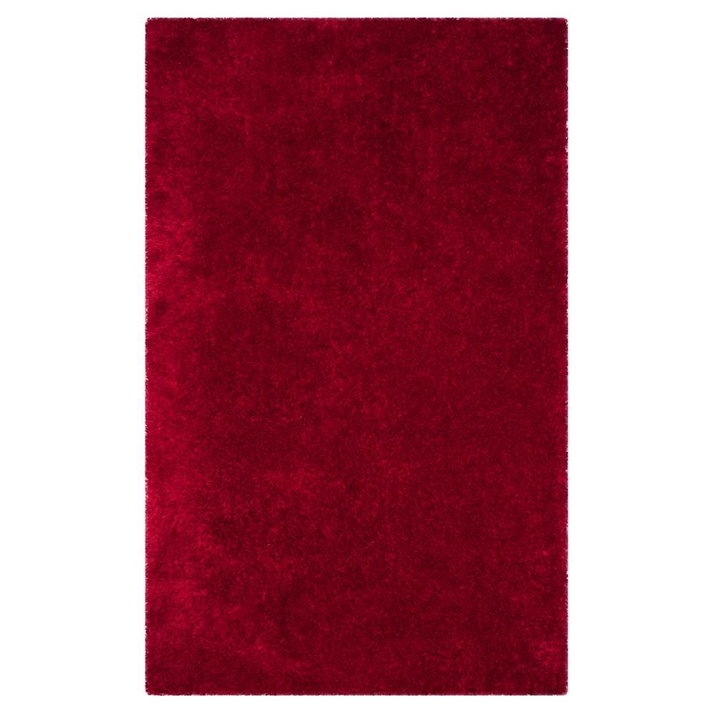 5'x8' Plymouth Solid Tufted Area Rug Red - Safavieh