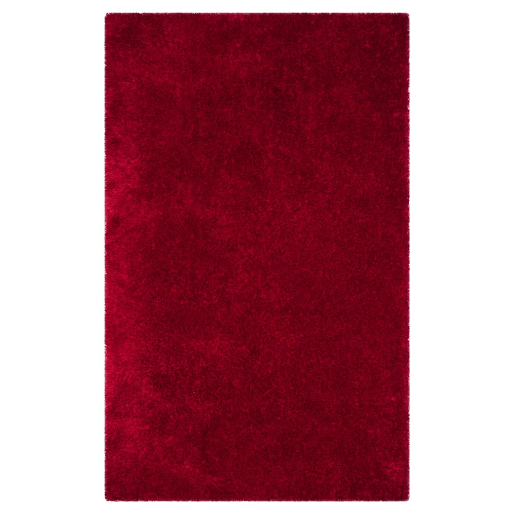 5'x8' Plymouth Solid Tufted Area Rug Red - Safavieh