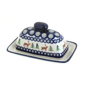 Blue Rose Polish Pottery 1377 Zaklady Butter Dish - 1 of 1
