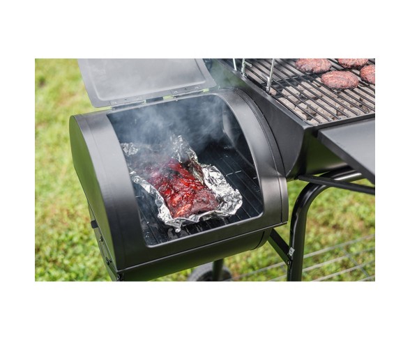 30" Charcoal Grill with Offset Smoker CC1830S Black - Royal Gourmet