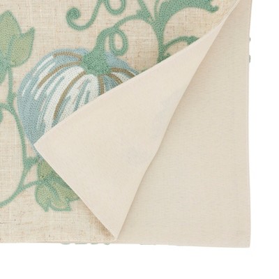 Beige Pumpkin Harvest Polyester Table Runner, 16"x70"