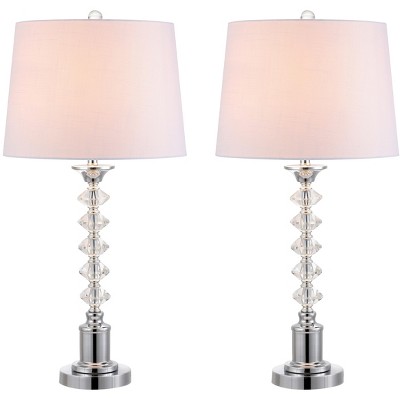 JONATHAN Y Kinsley Crystal LED Table Lamp