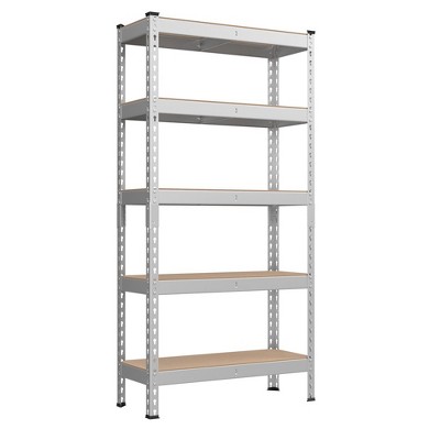 SONGMICS 5-Tier Storage Shelves, Garage Storage, Boltless Assembly, Adjustable Shelving Unit, Load 1929 lb, for Shed Warehouse Basement Kitchen