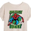 Women's - Marvel - Spider-man St. Patrick's Day Amazingly Lucky Oversized Graphic T-Shirt - 2 of 4
