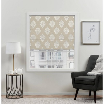 Photo 1 of Marseilles Damask Blackout Roman Curtain Shades - Exclusive Home