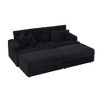 82" Convertible Sectional Sofa with Double Footstools & Storage, 4 Toss Pillows - 4 of 4