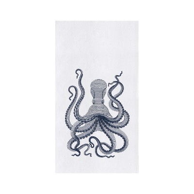 C&F Home Blue Octopus Flour Sack Kitchen Towel Dishtowel