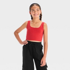 Girls' Square Neck Tank Top - art class™ - 1 of 3