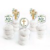 Big Dot of Happiness Baptism Elegant Cross - Dessert Cupcake Toppers - Religious Party Clear Treat Picks - Set of 24 - 2 of 4