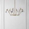 Shiraz 6 Light 50" Chandelier - CHA4076 - Brass/White - Safavieh - 3 of 4