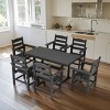 Outdoor Patio Dining Set, Dining Table with Umbrella Hole, 7 Pcs Dining Set with Chairs and Table, Dining Set with Steel Frame-Coolbibila - 2 of 4