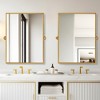 Vynxaria 38"*26"iron right-angled rectangular rotating hardware gold wall mirror Decorative Bathroom Mirror with Elegant Scalloped Design - 3 of 4