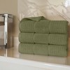 Zero Twist Cotton Waffle Honeycomb Medium Weight Bathroom Towel Set by Blue Nile Mills - 2 of 4