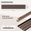 Wood Slat Wall Panel - 2 PCS Slat Wall Paneling, Natural Wood Veneer Sound Dampening Wall Panels - Wood Panels for Wall 12.6" W x 94.5" L - 3 of 4