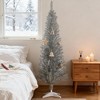 Racxily Mini Tabletop Christmas Tree -2ft Artificial Tree,Lightly Flocked, 68 Tips,Stable Plastic Cement Base,Festive Decor for Desk/Table/Mantel - 2 of 4