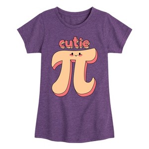 Girls' - Instant Message - Cutie Pi Fitted Short Sleeve Graphic T-Shirt - 1 of 4