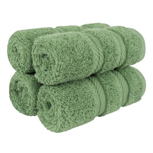 American Soft Linen 4 Pack Bath Towel Set, 100% Cotton, 27 inch by 54 inch  Bath Towels for Bathroom, Sage Green