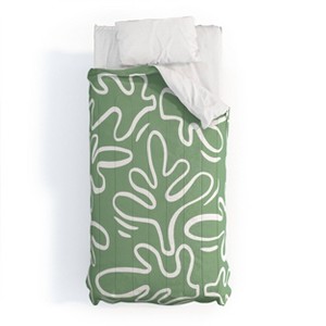Deny Designs Alilscribble abstract Greens Comforter and Sham Set - 1 of 4