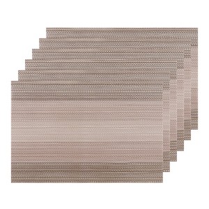 Unique Bargains Dining Table Washable Vinyl PVC Weave Placemats 18 x 12 Inches 6 Pcs - 1 of 4