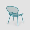 Nevada 3pc Iron Chat Set - Matte Teal - Christopher Knight Home: Weather-Resistant, No Cushion, Round Table - 4 of 4