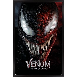 Trends International Marvel Venom: Let There be Carnage - Split Face One Sheet Framed Wall Poster Prints - 1 of 4