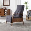 PAGED Premium Linen Accent Chair with Solid Wood Frame, Modern Armchair for Living Room, Bedroom, Study, Dark Gray - 2 of 4