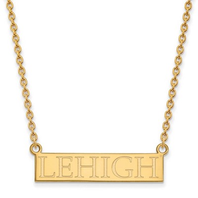 Black Bow Jewelry 10k Yellow Gold Lehigh Mountain Hawks NCAA Necklace 18 Inch
