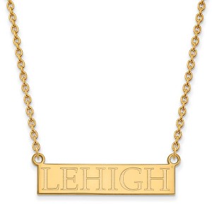 Black Bow Jewelry 10k Yellow Gold Lehigh Mountain Hawks NCAA Necklace 18 Inch - 1 of 4