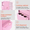 TASALON Lockable Salon Trolley Rolling Storage Cart - Pink - 4 of 4