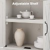 Garvee 70'' Tall Farmhouse Bookcases with Doors, 5-Tier Bookshelf with Storage, Wooden Storage Cabinet for Living Room, Home, Office, Bedroom - 4 of 4