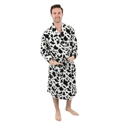 Leveret Men's Black & White Plaid Flannel Robe – Leveret Clothing