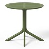 WestinTrends Playa 31.5" Round Plastic Outdoor Patio Dining Table for 4, Black - 4 of 4