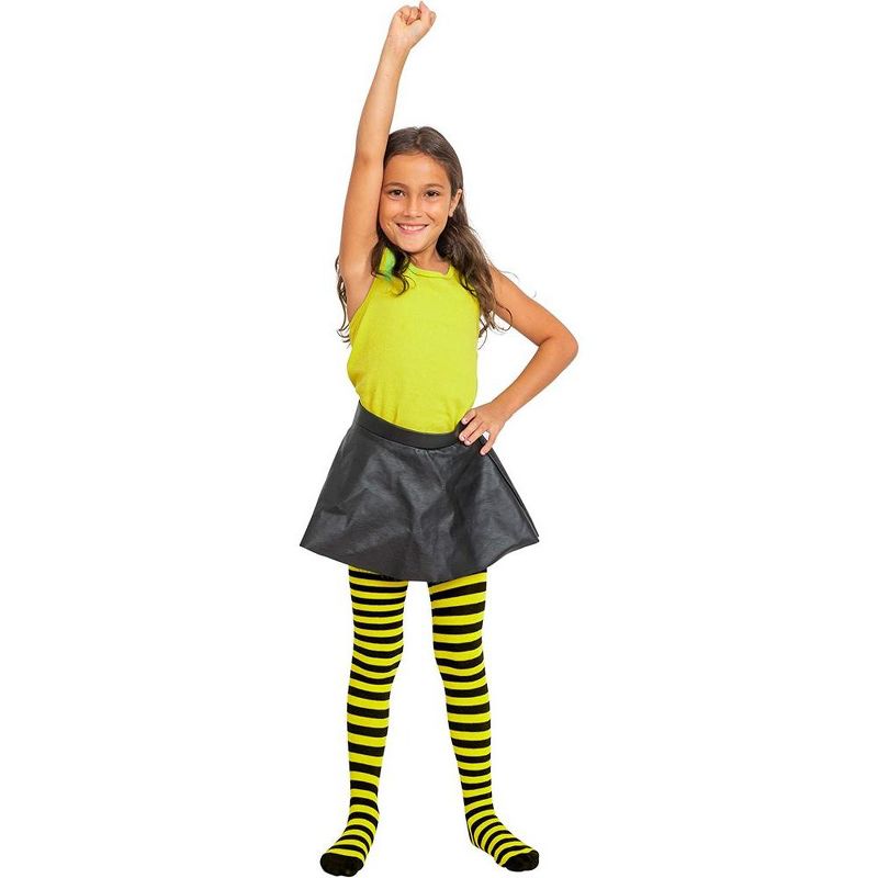 Skeleteen Womens Bumblebee Striped Knee Socks Costume Accessory - Black and Yellow, 3 of 8