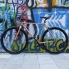AVASTA BA9002WF-2 700C 54 Inch Single Speed Loop Fixed Gear Commuter Fixie Bike w/ High-TEN Steel Frame for Adults 5' 6" to 5' 11", Iridescent Copper - 4 of 4