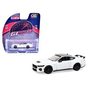 2024 Ford Mustang Oxford White with Black Top "GreenLight Muscle" Series 30 1/64 Diecast Model Cars by Greenlight - 1 of 4