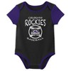 MLB Colorado Rockies Infant Boys' 3pk Bodysuit - 4 of 4
