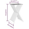 vidaXL Stool Brown Solid Teak Wood Standard Foldable Folding Stool - 4 of 4