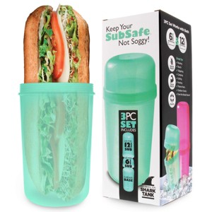 SubSafe Sub Sandwich Waterproof Food Storage Container, BPA-Free Plastic, Seafoam Green - 1 of 1